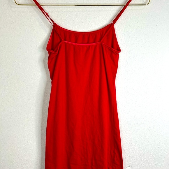 Ambiance Red Cami Slip Dress Small Stretch Mini Adjustable Straps Club Layer - Picture 6 of 7